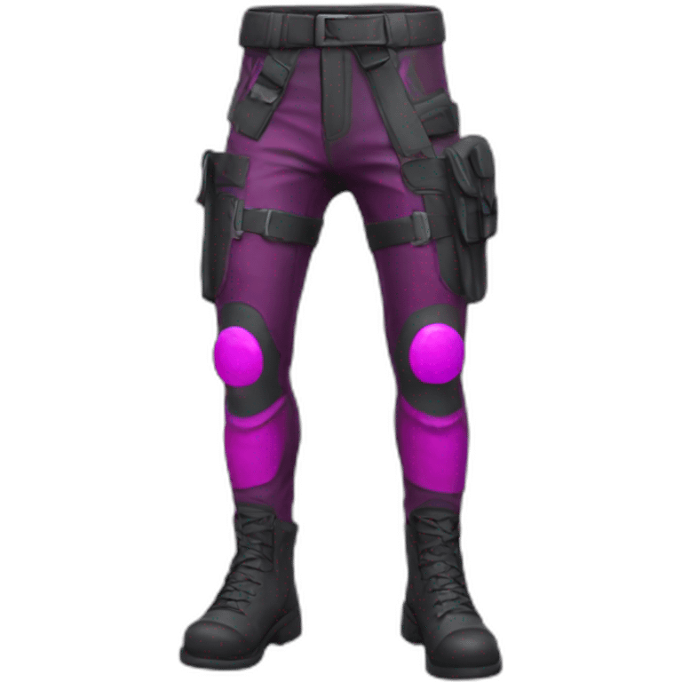 futuristic colored crimsom combat pants emoji