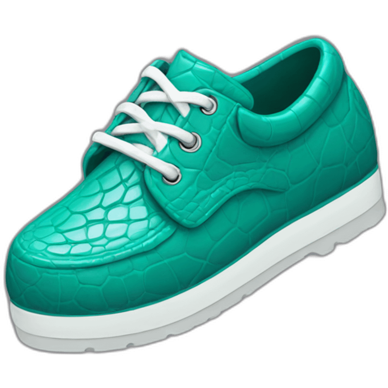 teal croc shoe emoji