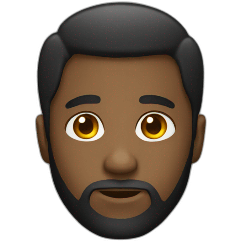 Black man with a European haircut and a beard  emoji