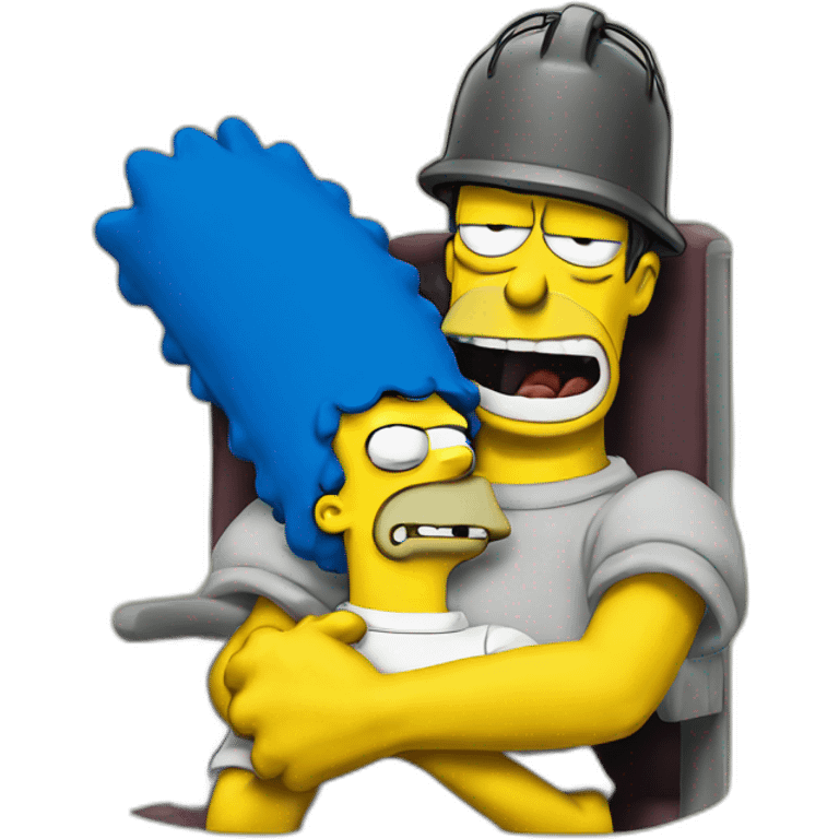 Homer chokes Bart emoji