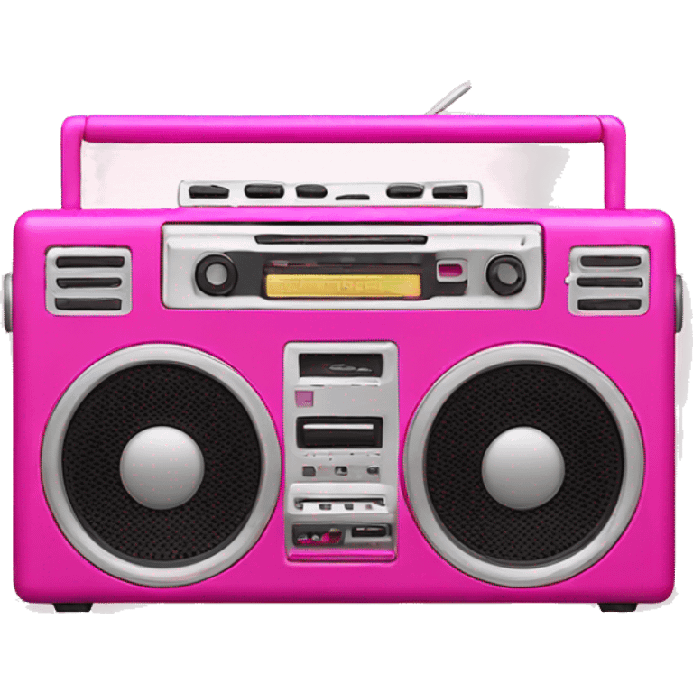 Pink boombox radio emoji