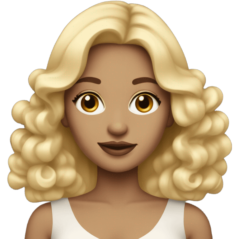 Blonde Girl with long hair in high society in New York  emoji