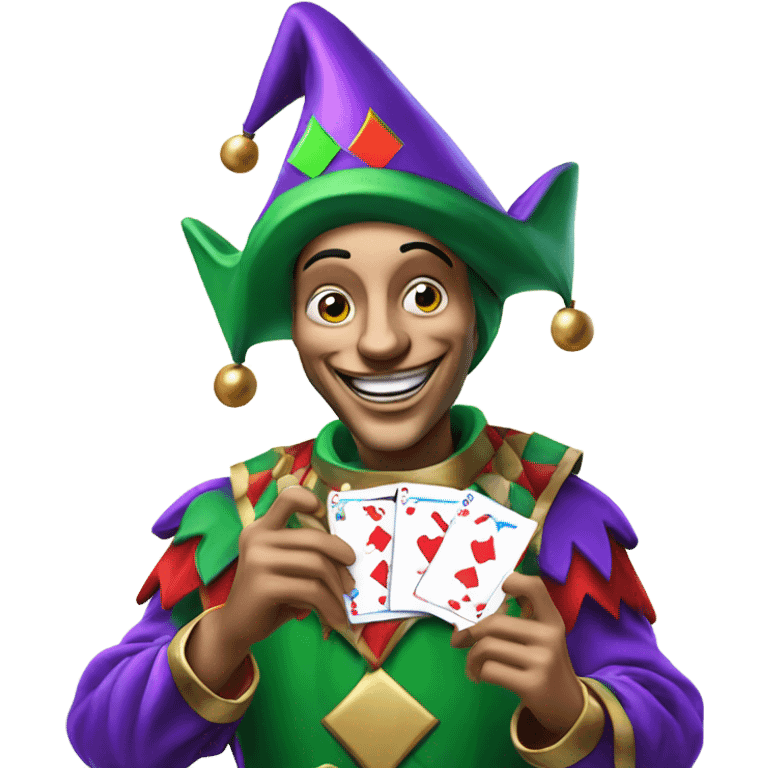 Jester with cards emoji