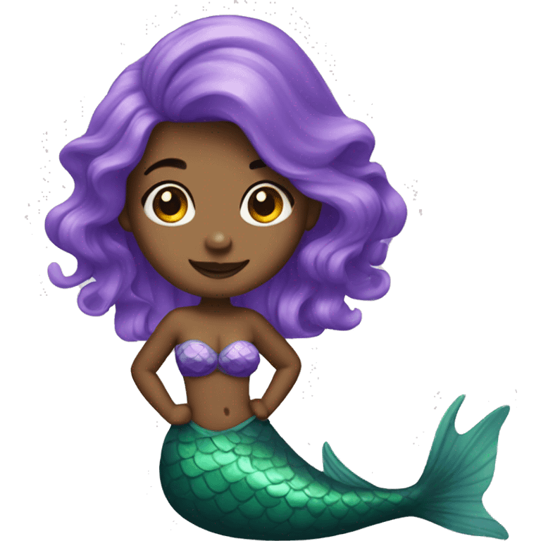 Mermaid with purple hair emoji