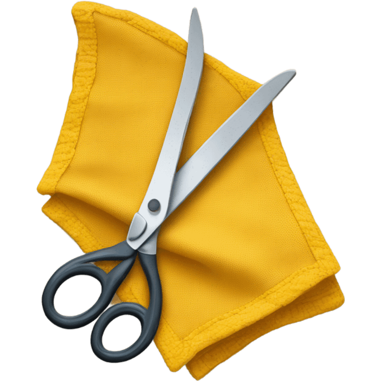 a piece of cloth with scissors emoji