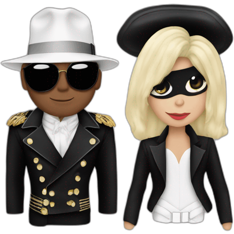 Michael Jackson dressed and lady gaga  emoji