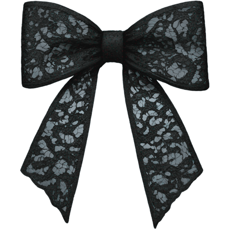 black lace bow emoji