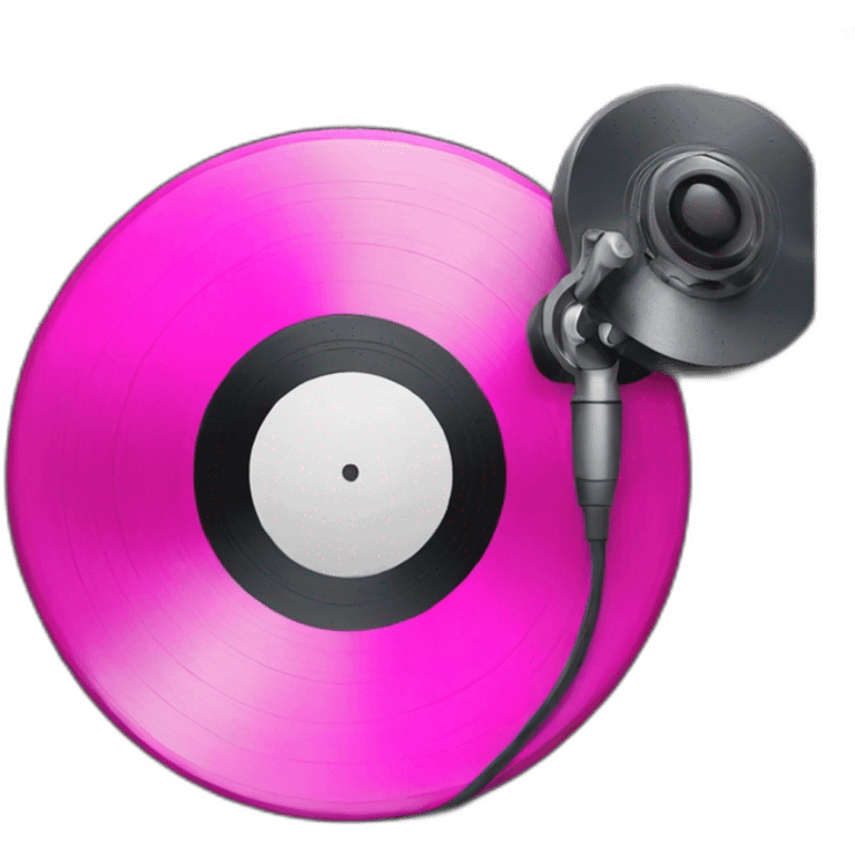 pink record in the player emoji