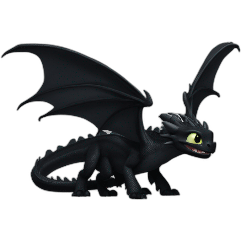 Dragón negro furia nocturna how to train your dragon emoji