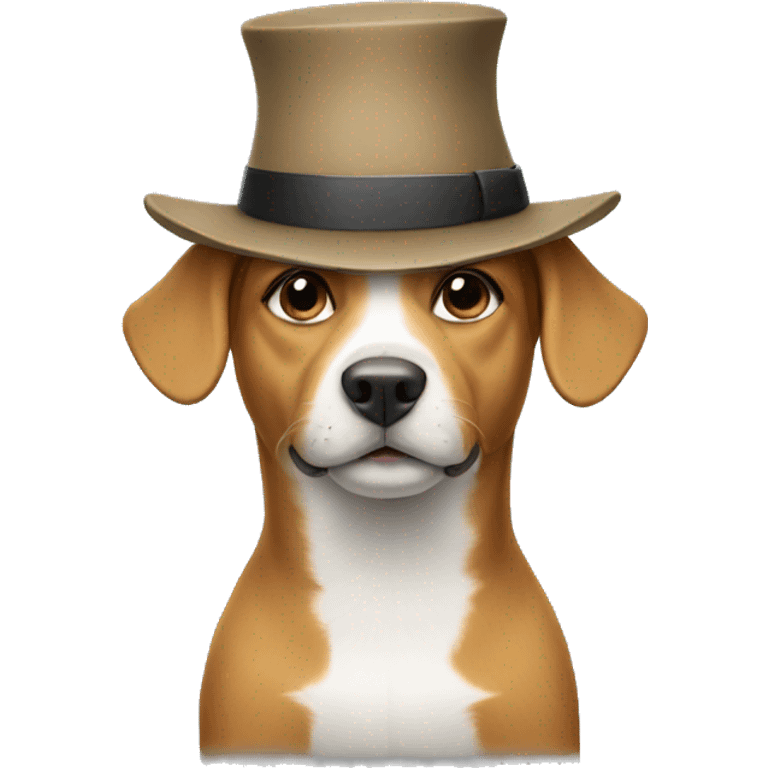 Dog with a hat emoji