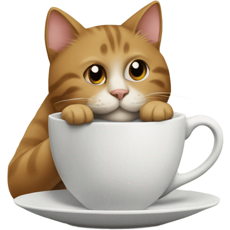 cat drinks coffee emoji