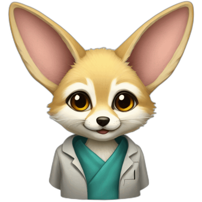 fennec in doctor’s coat emoji