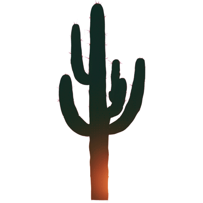 Cactus in Arizona sunset emoji