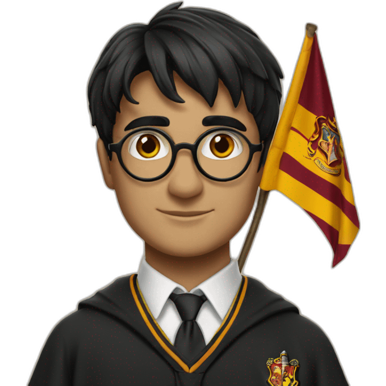 Harry Potter holds a  Sri lankan flag emoji