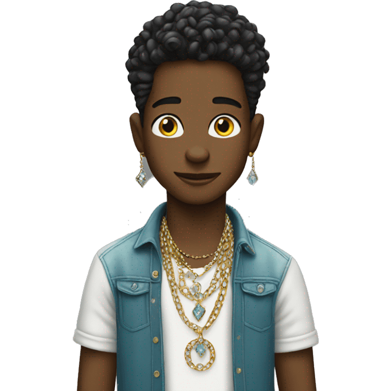 "stylish boy with jewelry" emoji