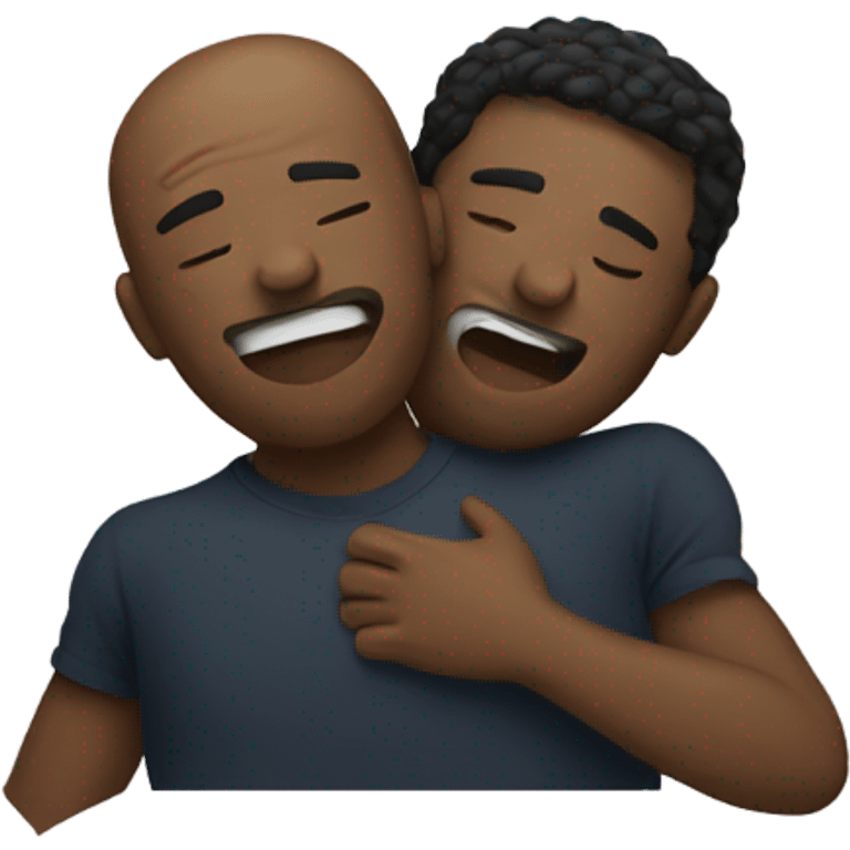 two men hugging  emoji