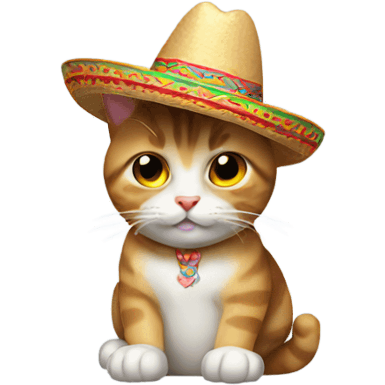 Cat wearing sombrero emoji