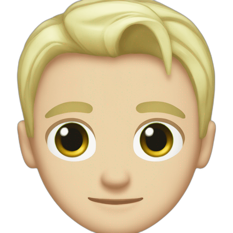 Draco Malfoy green eyes and blond hair whole face emoji