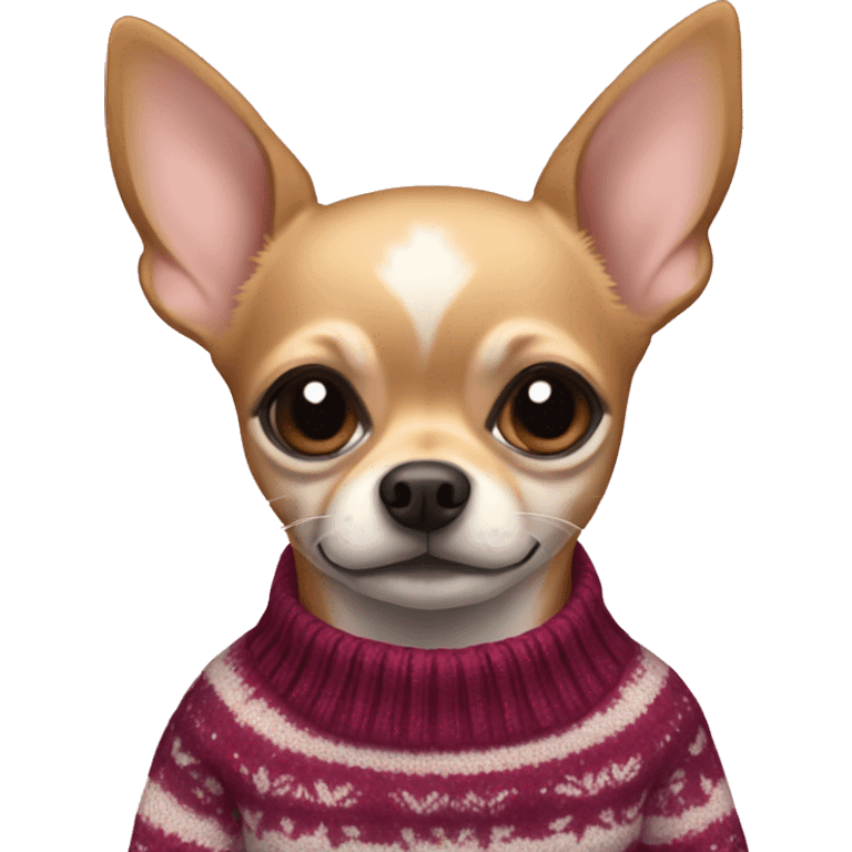 Chihuahua with a sweater  emoji