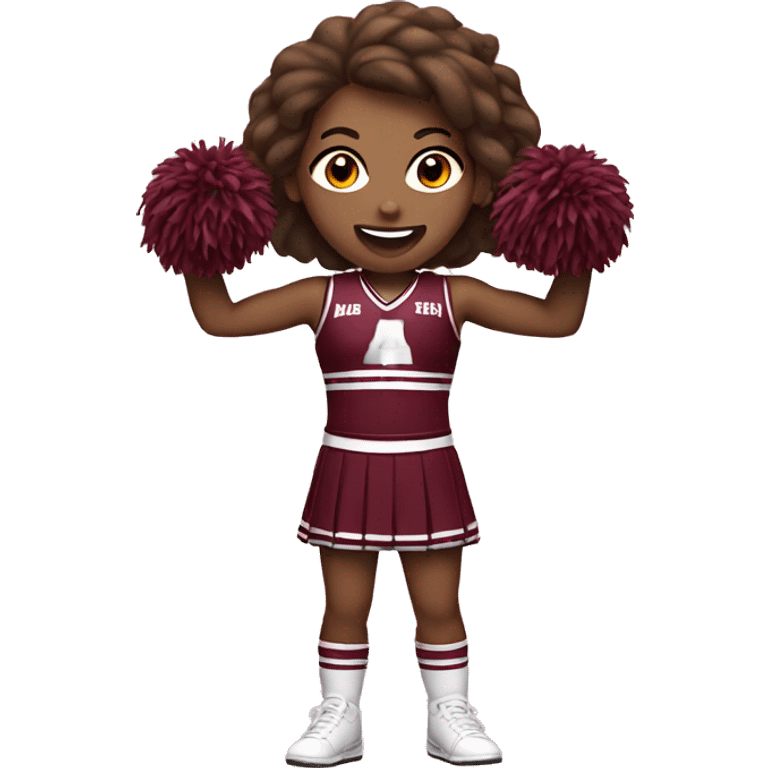 a cheerleader wearing maroon  emoji