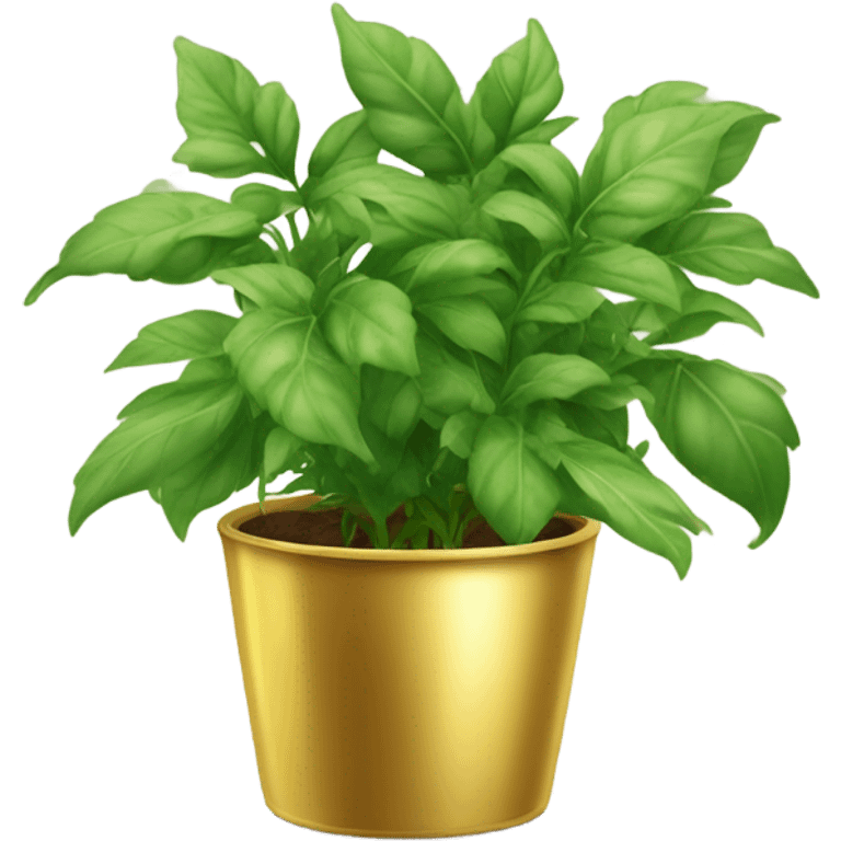 Herb in gold pot emoji