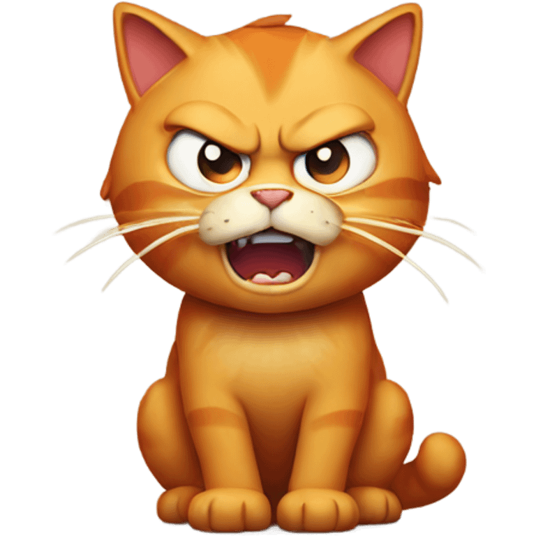 Angry ginger cat  emoji