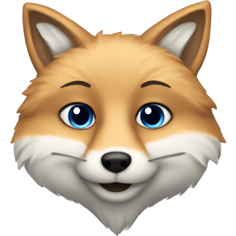 blue fox face emoji