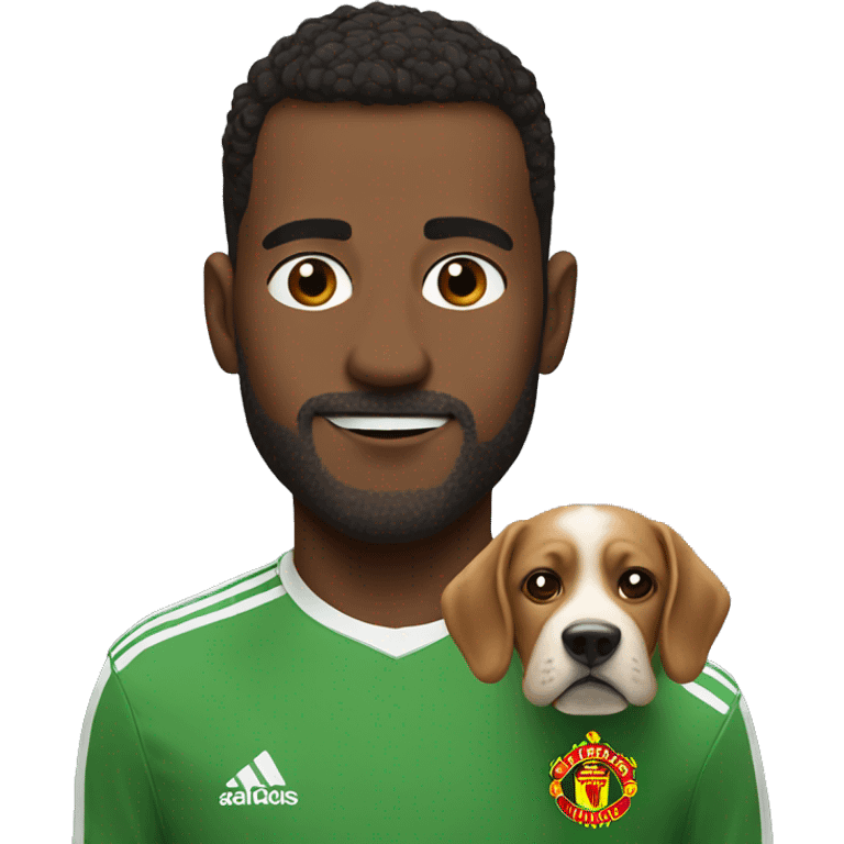 Dog with Man United  emoji