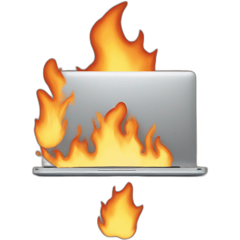 laptop fire emoji