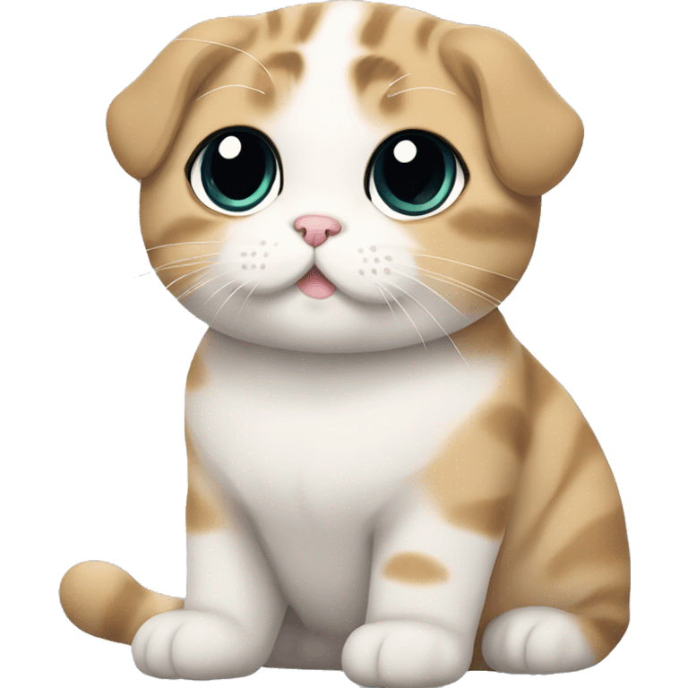 I want a Scottish fold cat emoji