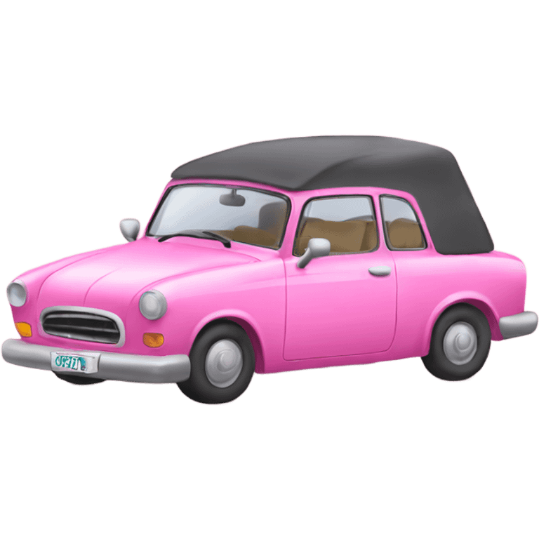 pink car emoji