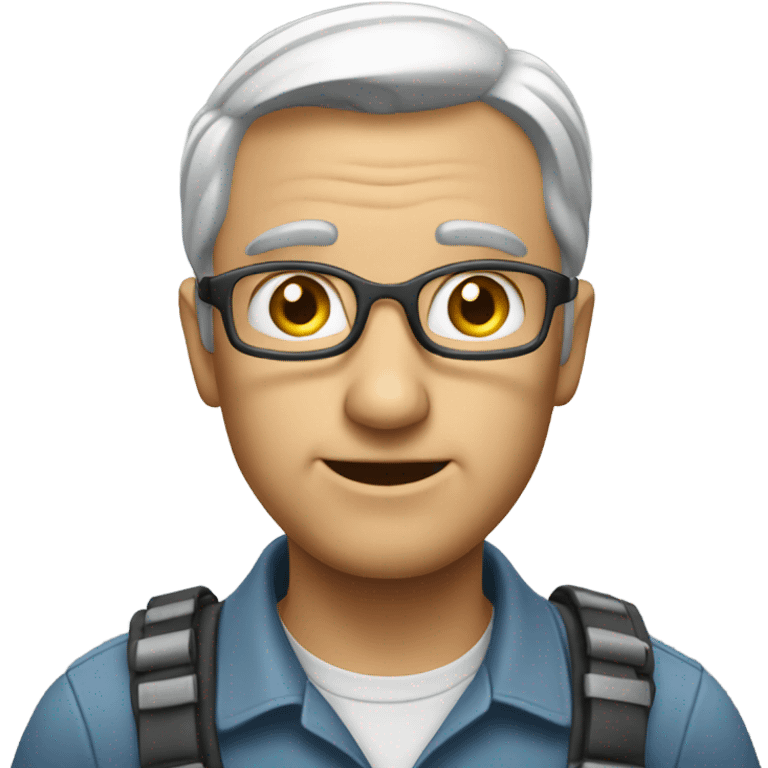 a man that is looking for an expert Engin emoji