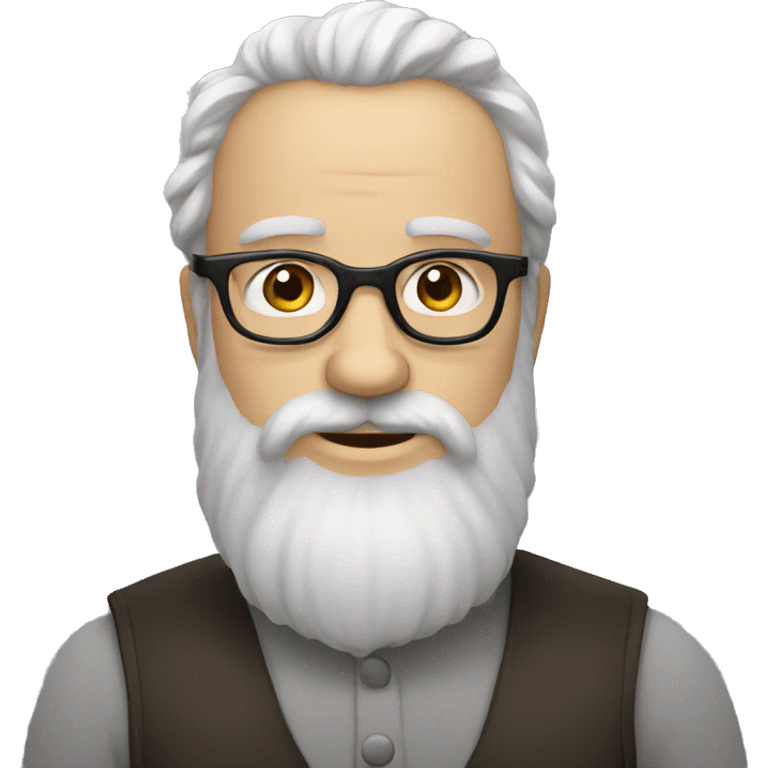 Majestic french bearded person with glasses emoji