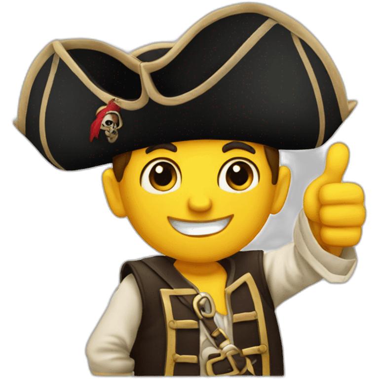 Pirate buccaneers thumbs up emoji