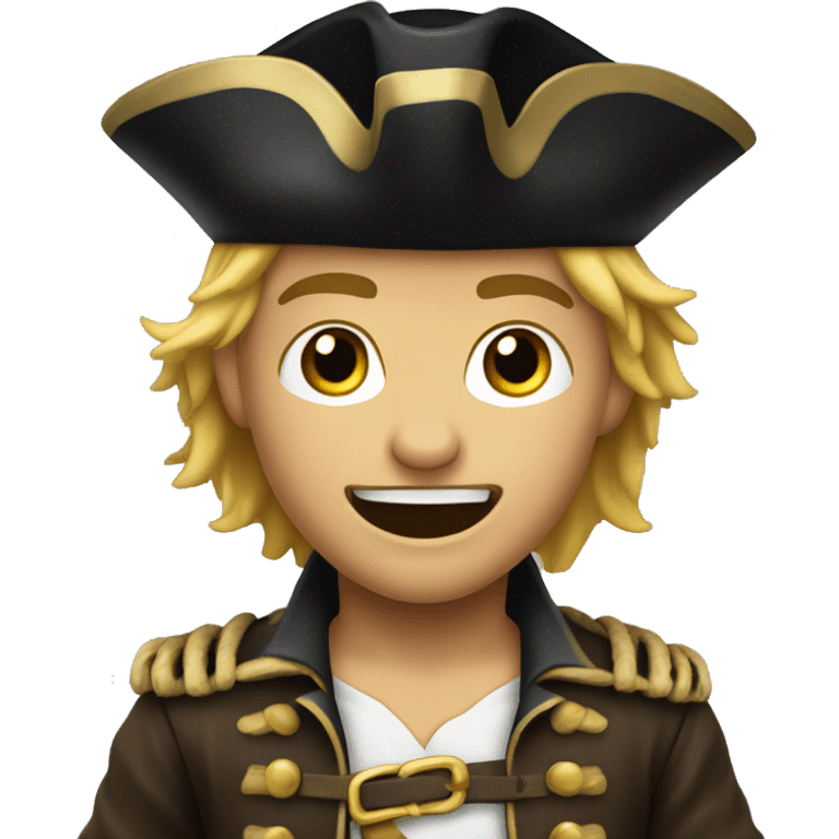 Niño disfrazado de pirata emoji