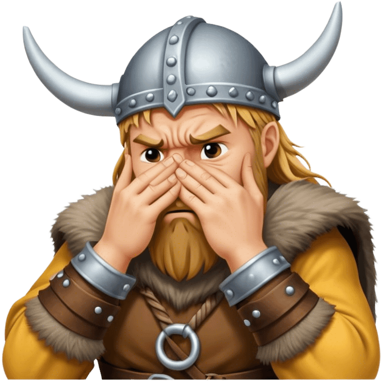 viking facepalm realistic emoji