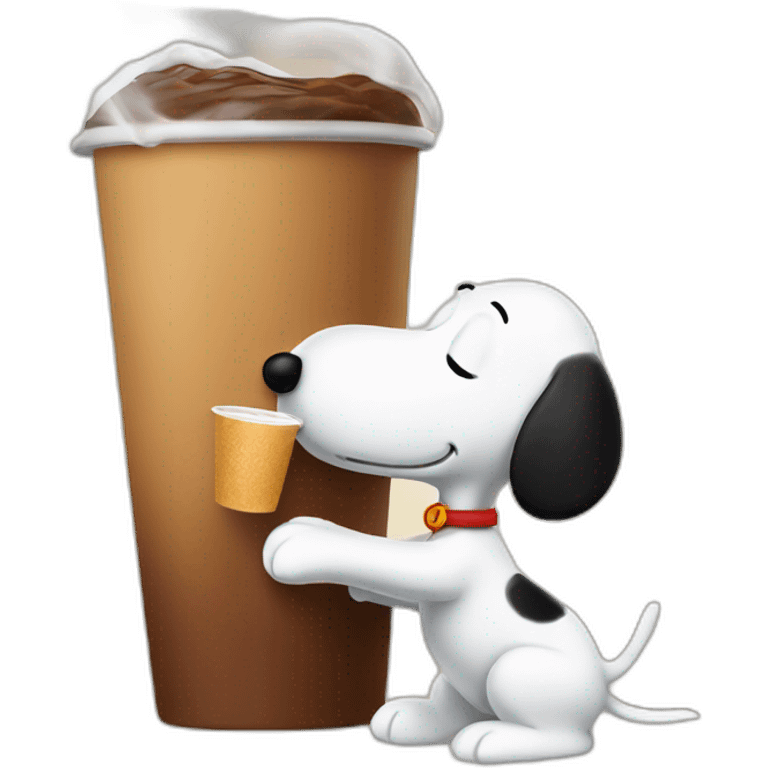 Snoopy drinking chai  emoji