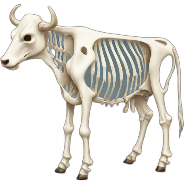 Cow skeleton emoji