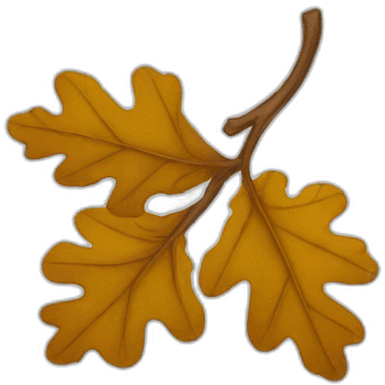 oak leaves falling off emoji