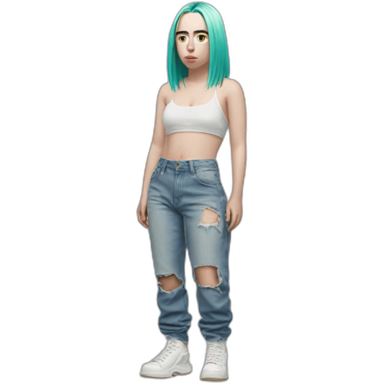 Billie Eilish plage debout emoji