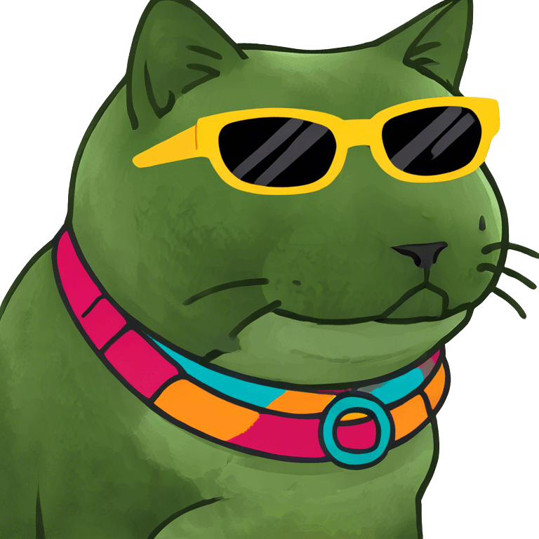 Cat with sunglasses emoji