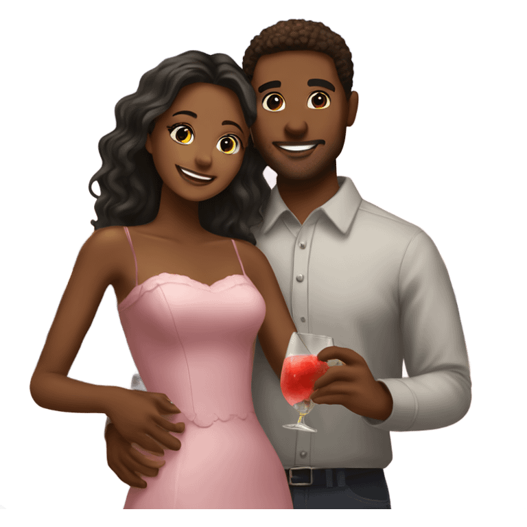 Romantic date for stunningly beautiful couple emoji