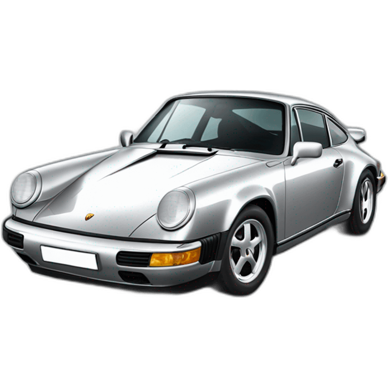 Silver Porsche 911 emoji