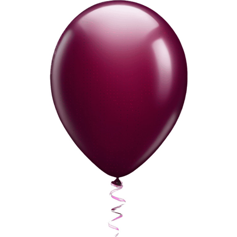 shiny burgundy party baloon emoji