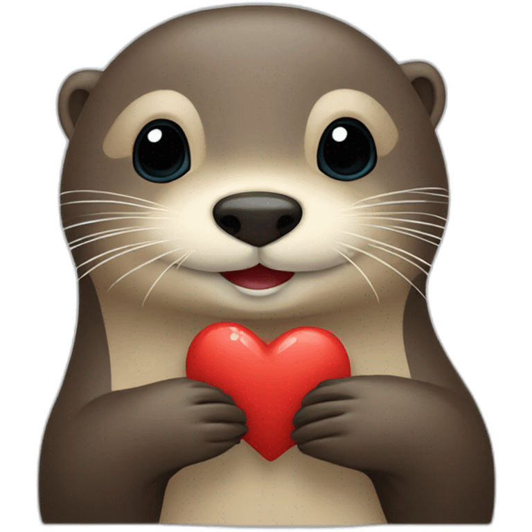 Loutre avec un coeur emoji