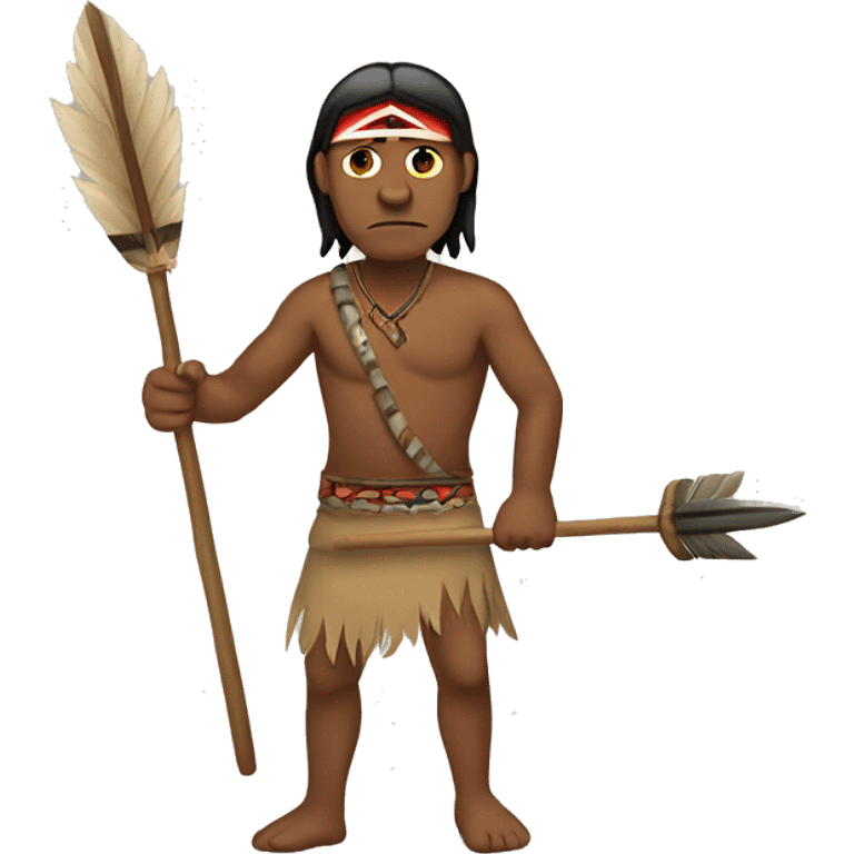 indigenous man with spear emoji