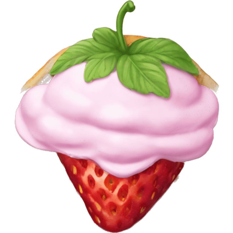 Strawberry waffle emoji