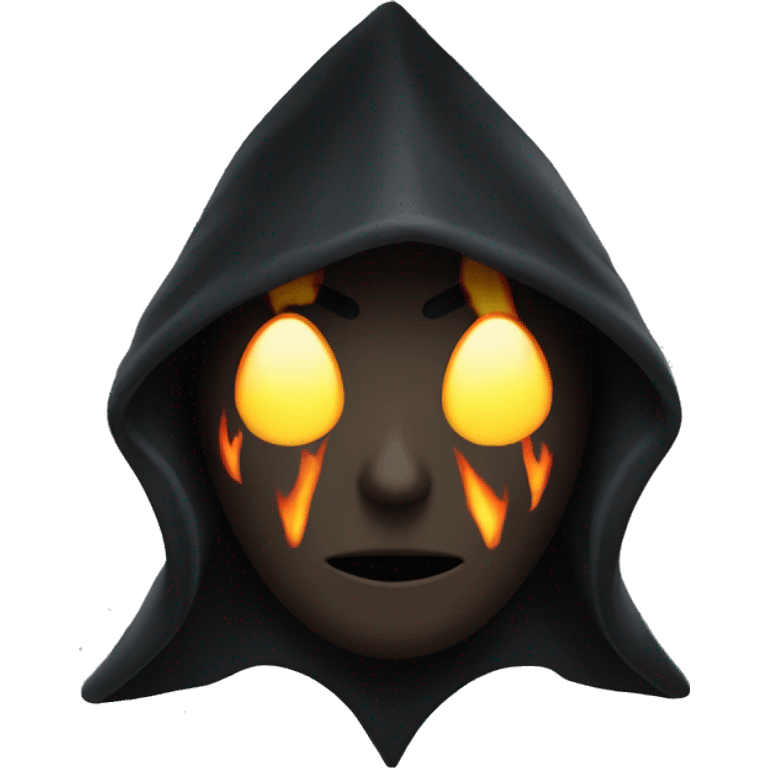 Cloaked figure with Black Flames around it emoji