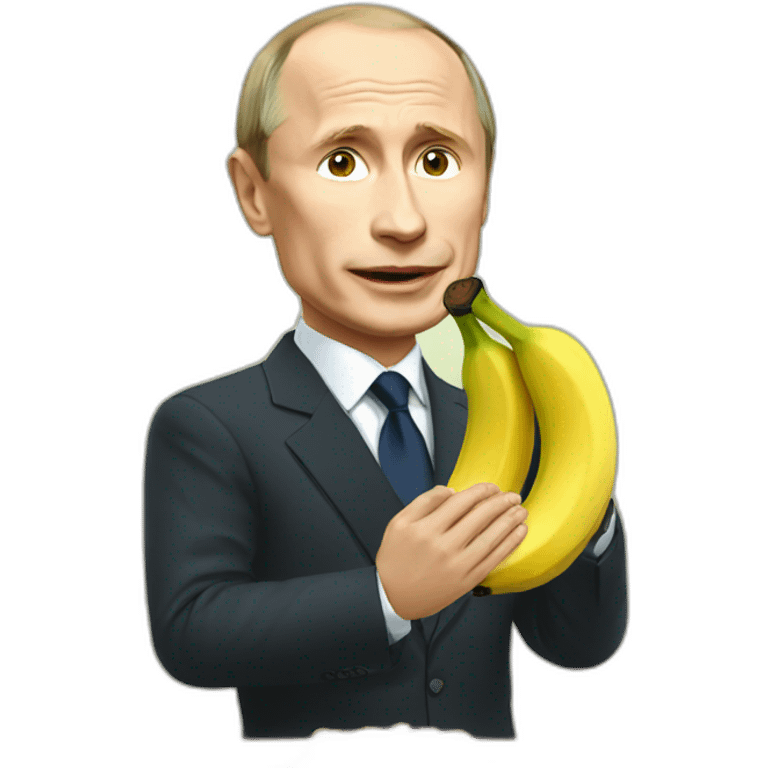 Putin eat banana emoji