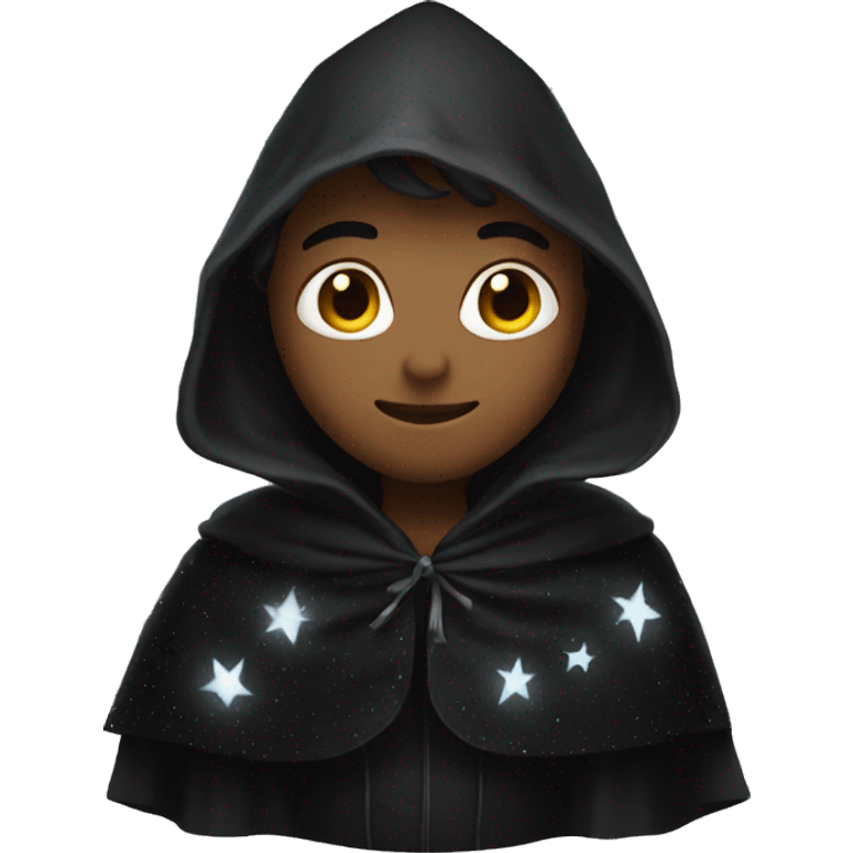 black starry cloak no person emoji